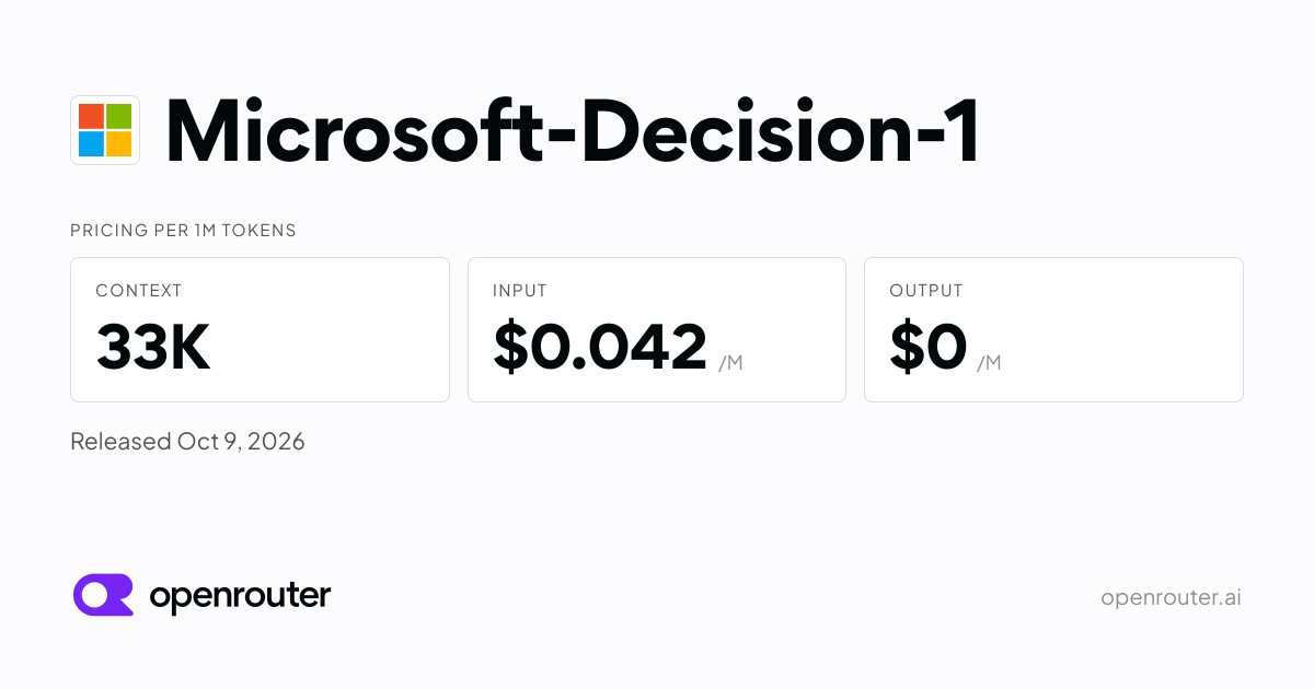Microsoft-Decision-1 模型卡